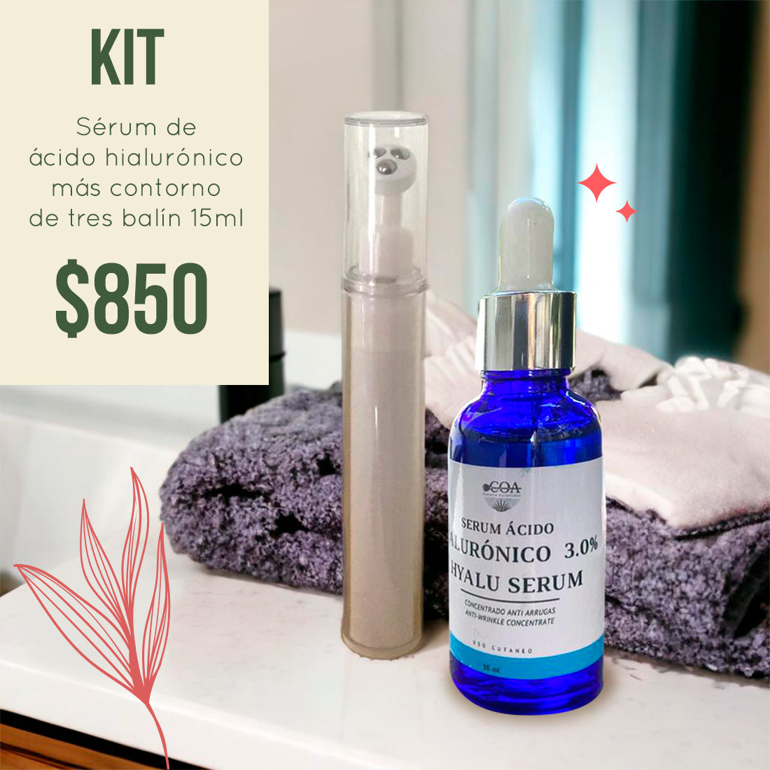 Kit Serum Acido Hialurónico 3% + contorno de ojos